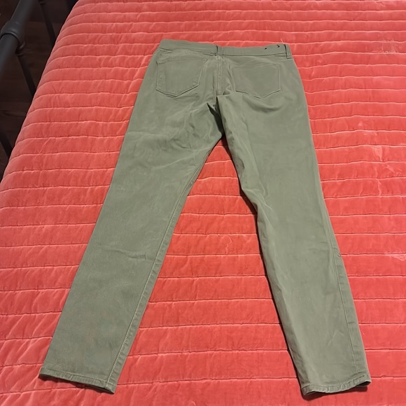 J.Crew Toothpick olive Ankle Cropped Stretch Slim Jeans Pants Size 27 - Picture 3 of 5
